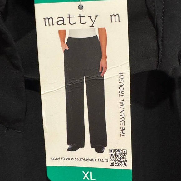 Matty M, Black Wide-Leg Pants, XL, nwt! - Picture 4 of 7